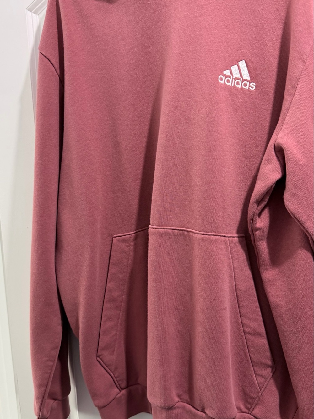Adidas Dusty Rose Hoodie with White Logo